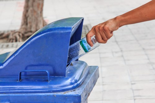 Waste management professionals at work